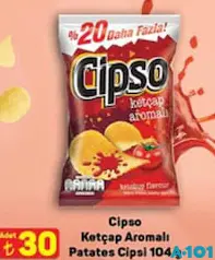 CİPSO KETÇAP AROMALI PATATES CİPSİ 104 G